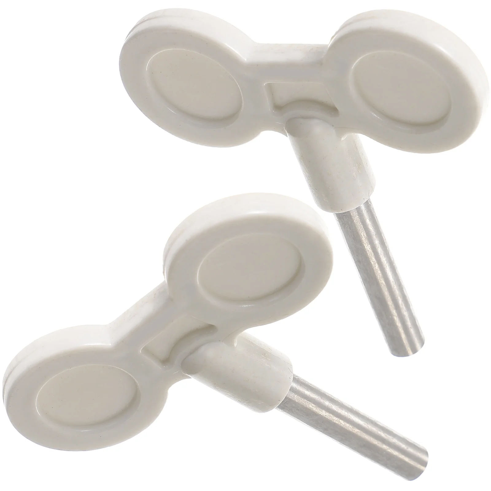 

2 Pcs Large White Key for Musical Winding Keys Replacement Winder Bar Outdoor Metal Windup Jewelry