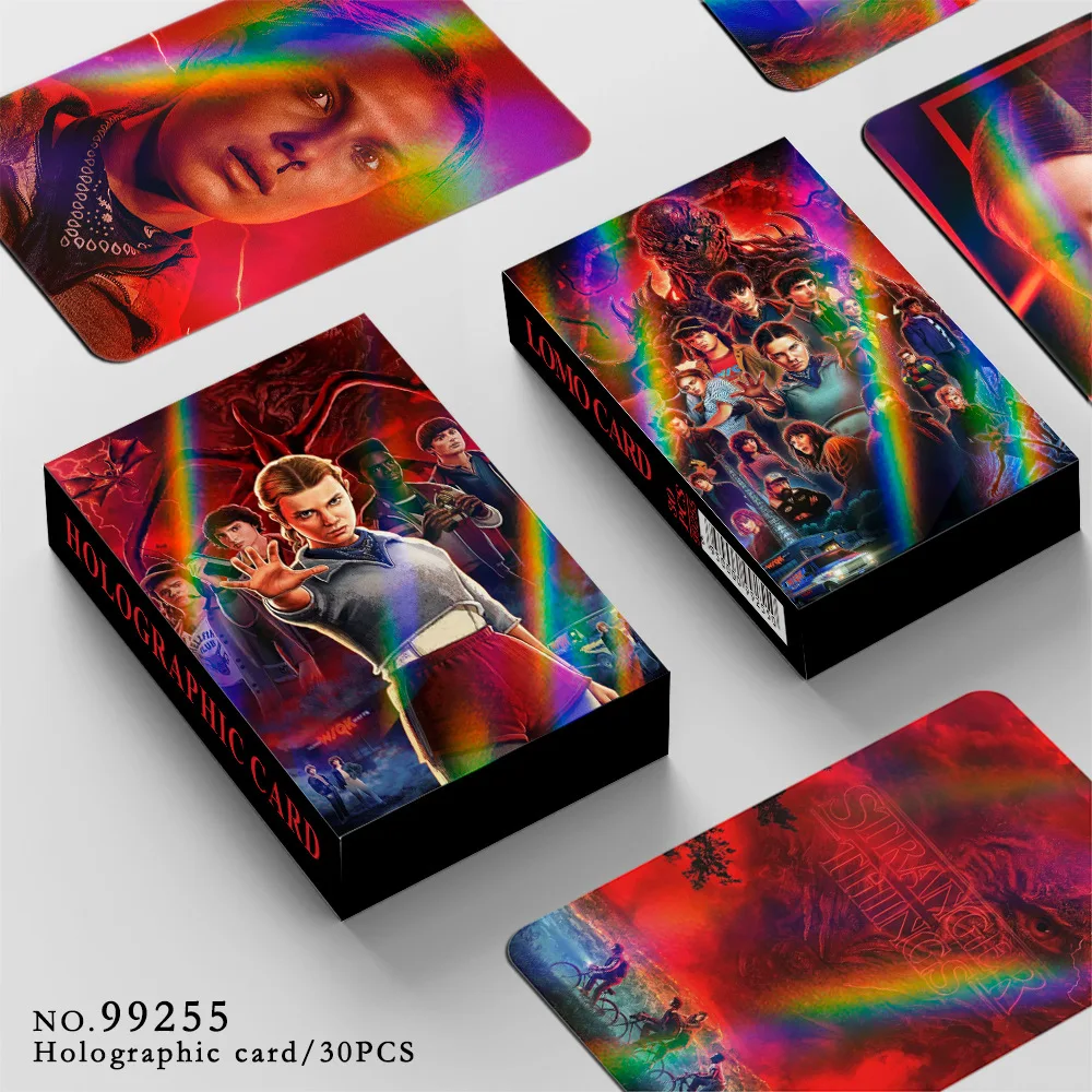 

30pcs Laser-cut Hollywood Drama-themed Flash Cards Celebrity Photo Cards Holographic Cards LOMO Cards and Greeting Cards Gift