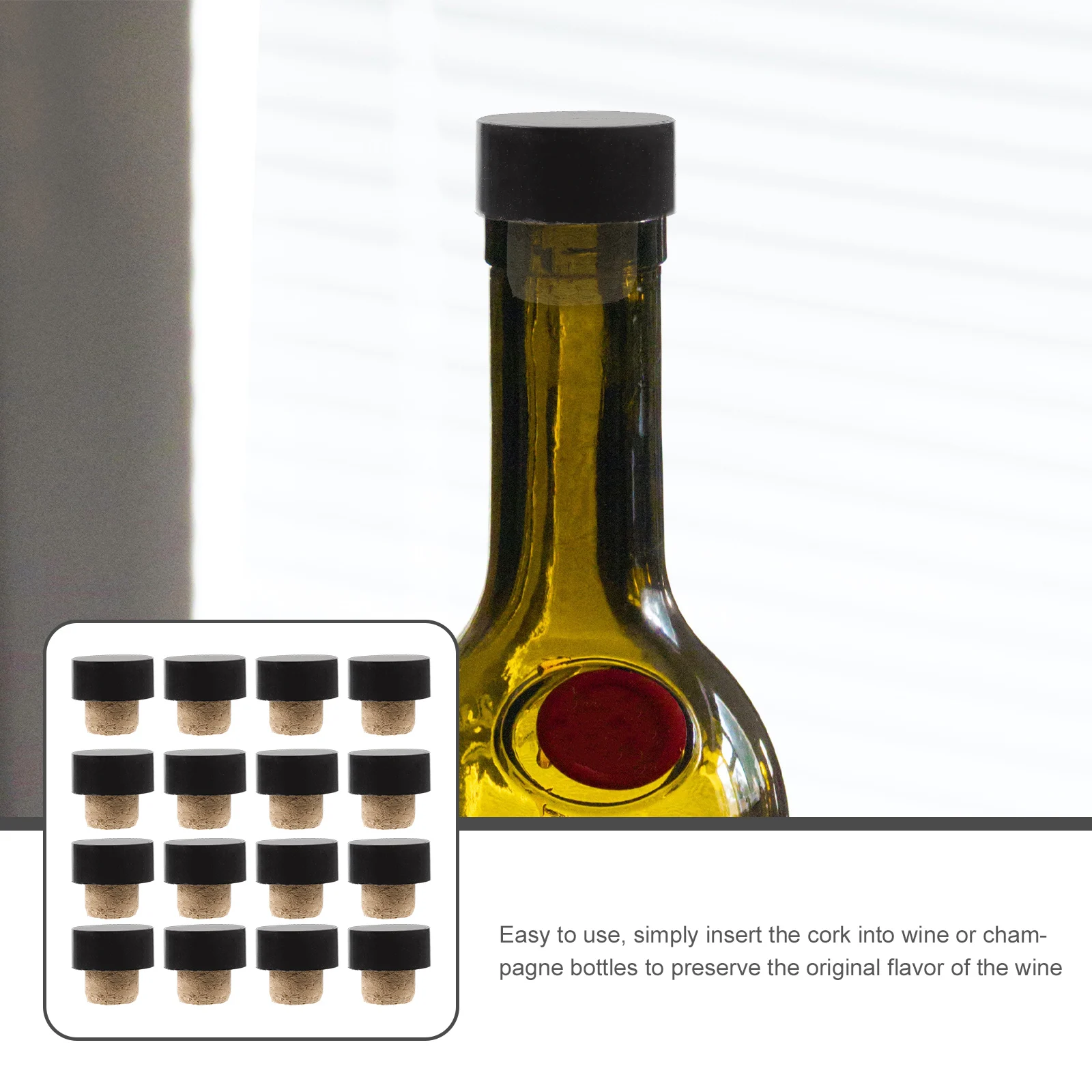 

25 Pcs T Shaped Bottle Stopper Corks Bulk Stoppers for Glass Bottles Reusable Tasteless Synthesized Corks Set Bottle