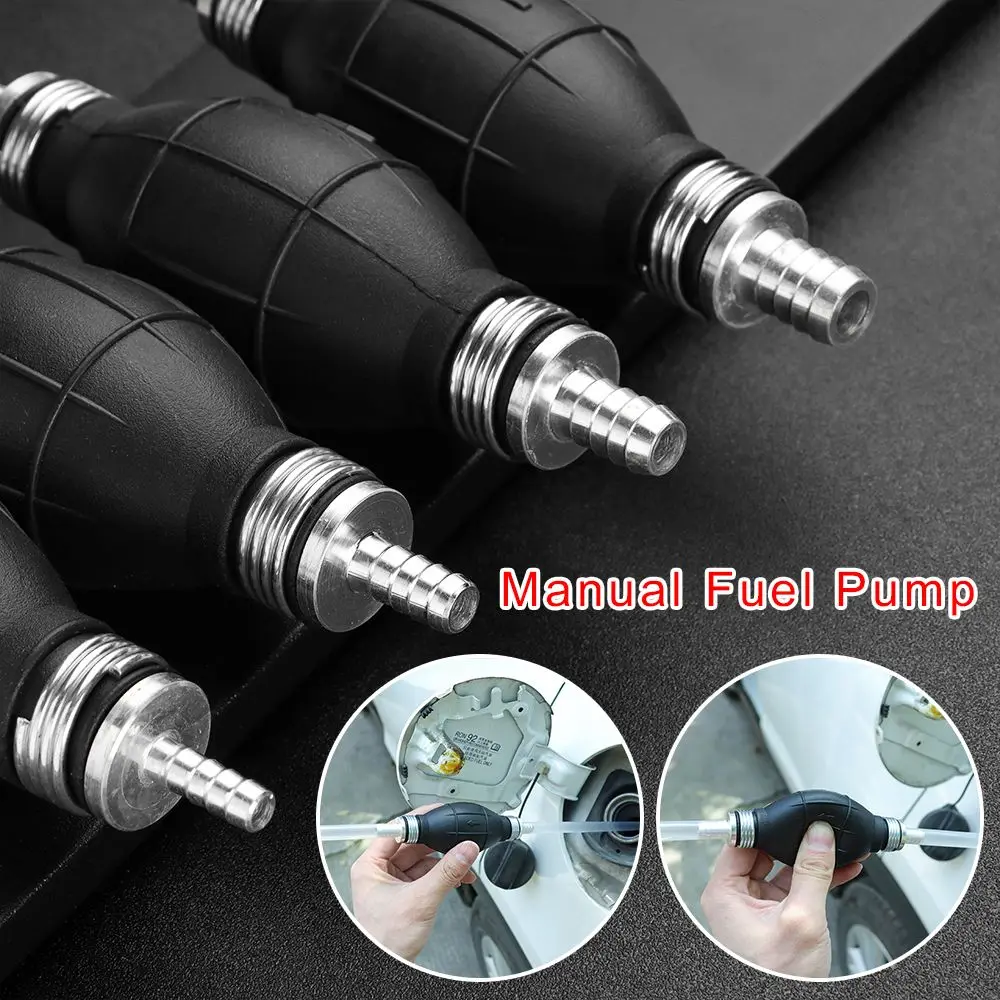 Manual Fuel Pump Durable Rubber Aluminum Petrol Diesel Transfer Tools Manual Hand Siphon Pump Liquid Water