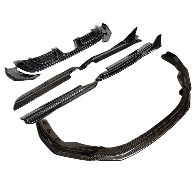 

Used for the Porsche 718 Boxster Carbon Fiber A-style Front Bumper Edge Side Skirt Extension Rear Diffuser Body Kid