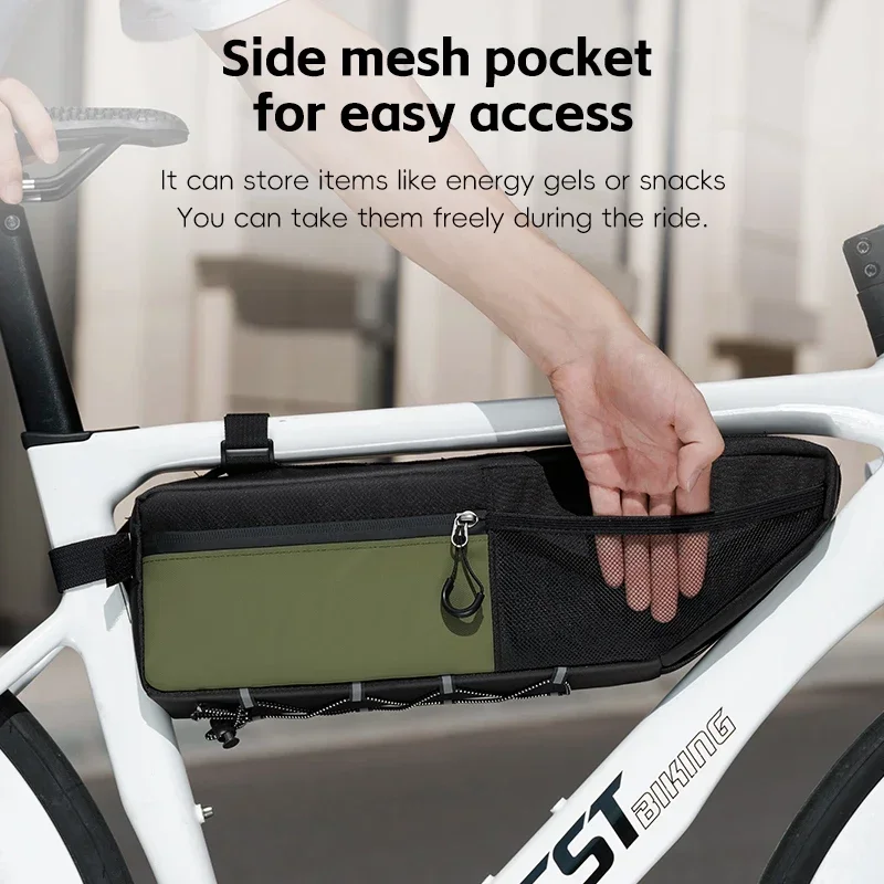 

WEST BIKING Велосипедная сумка 2,6 л Большая вместительная сумка для велосипедных инструментов Портативная водонепроницаемая верхняя трубка для горного велосипеда под сумкой Сумка для хранения для верховой езды