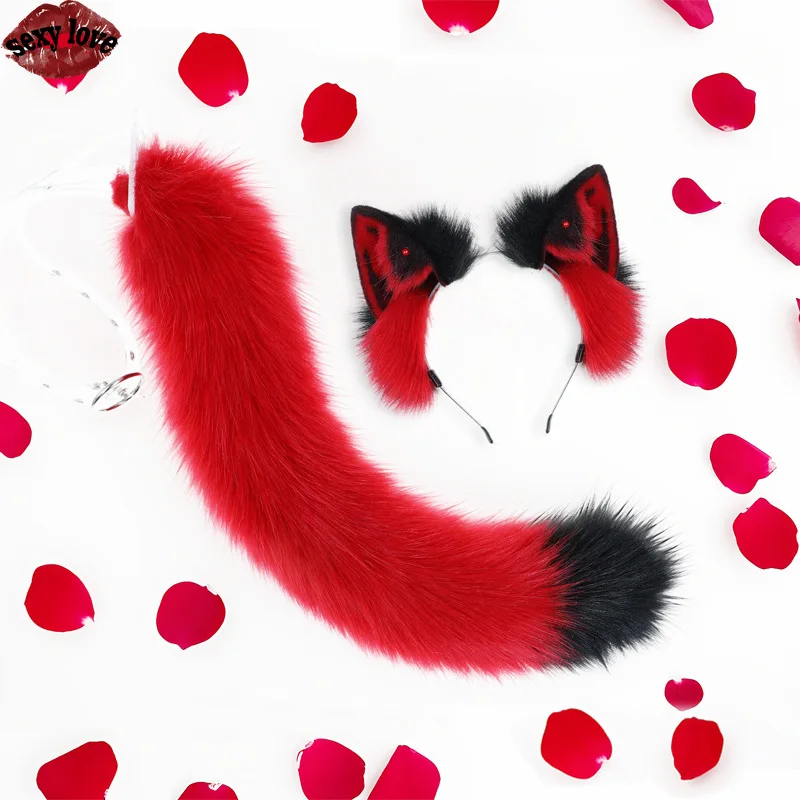 

Simulated Beast Ear and Tail Set, Wild Cat Cosplay Performance Props, Plush Decoration, Comic Exhibition Accessories