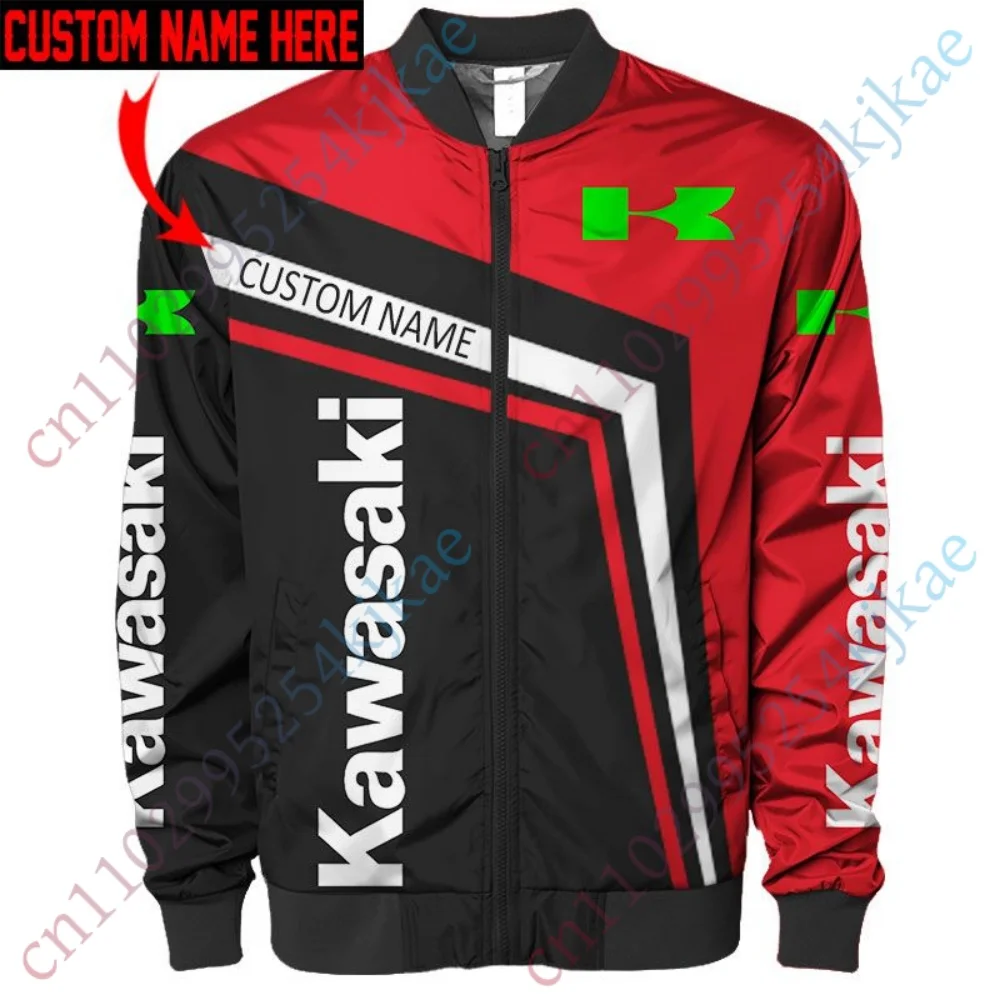 

Kawasaki Jackets Thick For Men Clothing Lightweight Windbreaker Winter Bomber Jacket Harajuku Streetwear Baseball Uniform Coat