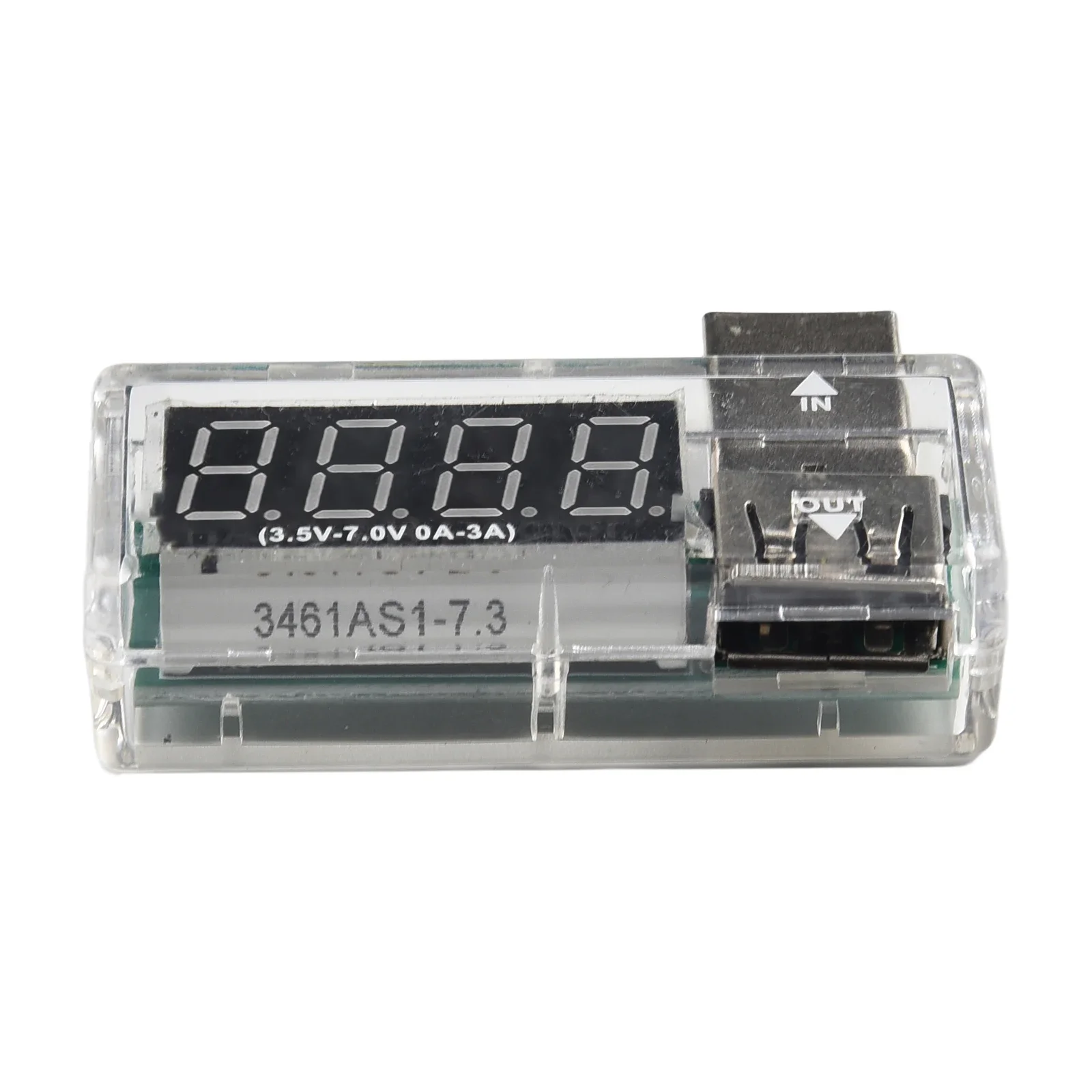 Digital USB Current And Voltage Detector Mobile Power Charging Current Voltage Tester Meter Voltmeter Ammeter Turn Transparent