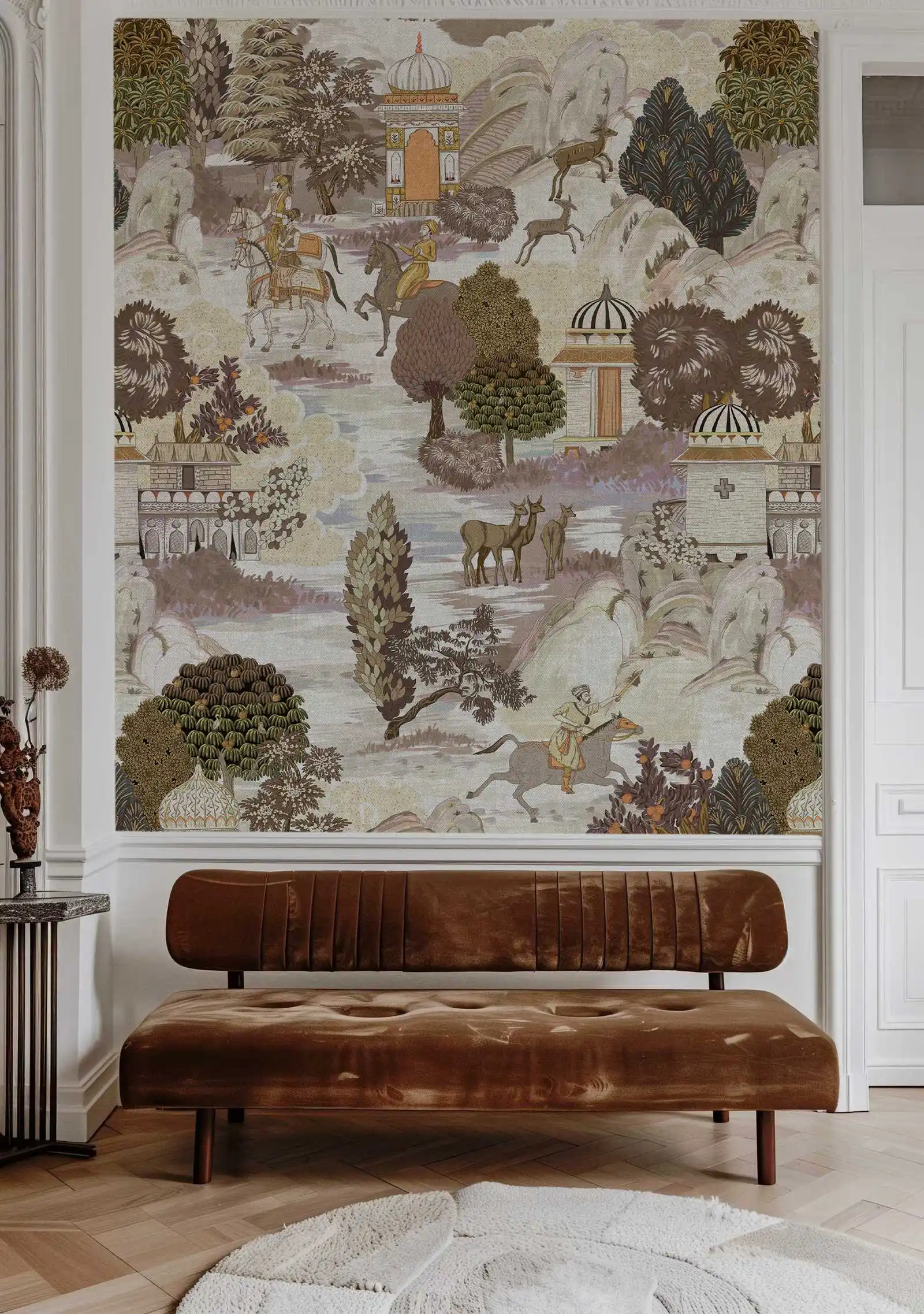 Chinoiserie historic Peel and Stick Wallpaper, Ancient painh wallpaper inspired by the chinese history era