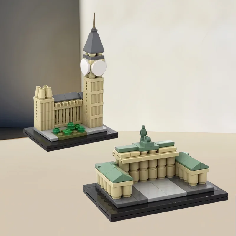 Raschietto modello architettonico MOC assemblaggio di piccole particelle giocattolo blocchi di costruzione articolo decorativo Adatto a tutti gli appassionati di edifici