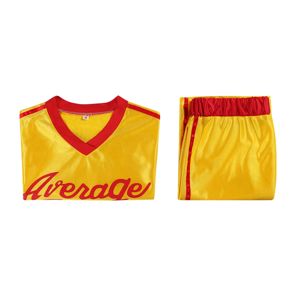 Das Cosplay-Kostüm des erwachsenen gelben Jerseys des verrückten Völker balls Joe\'s setzte ein echtes Unterhunde-Dodgeball-Halloween-Karnevals-Outfit