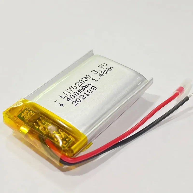 3.7V 702030 400mAh lithium polymer rechargeable battery for DIY MP3 GPS PSP DVR toys remote control drone beauty instrument