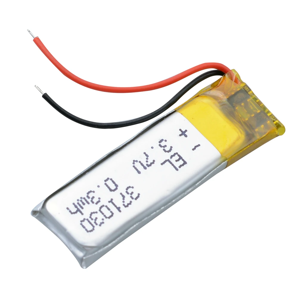 Fios de silicone 371030   Bateria de polímero de lítio 3.7v 0,3wh para plantronics explorer 55 fone de ouvido bluetooth pulseira brinquedos de pulso 401030