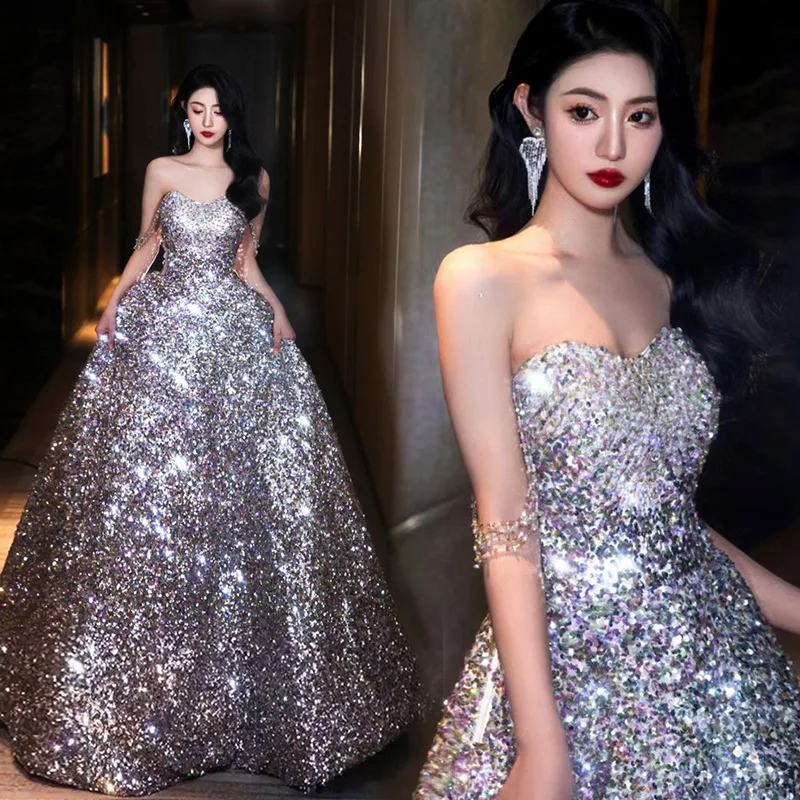 2023 Diamond Starlight Banquet Stage Party High Class Elegant Formal Dress