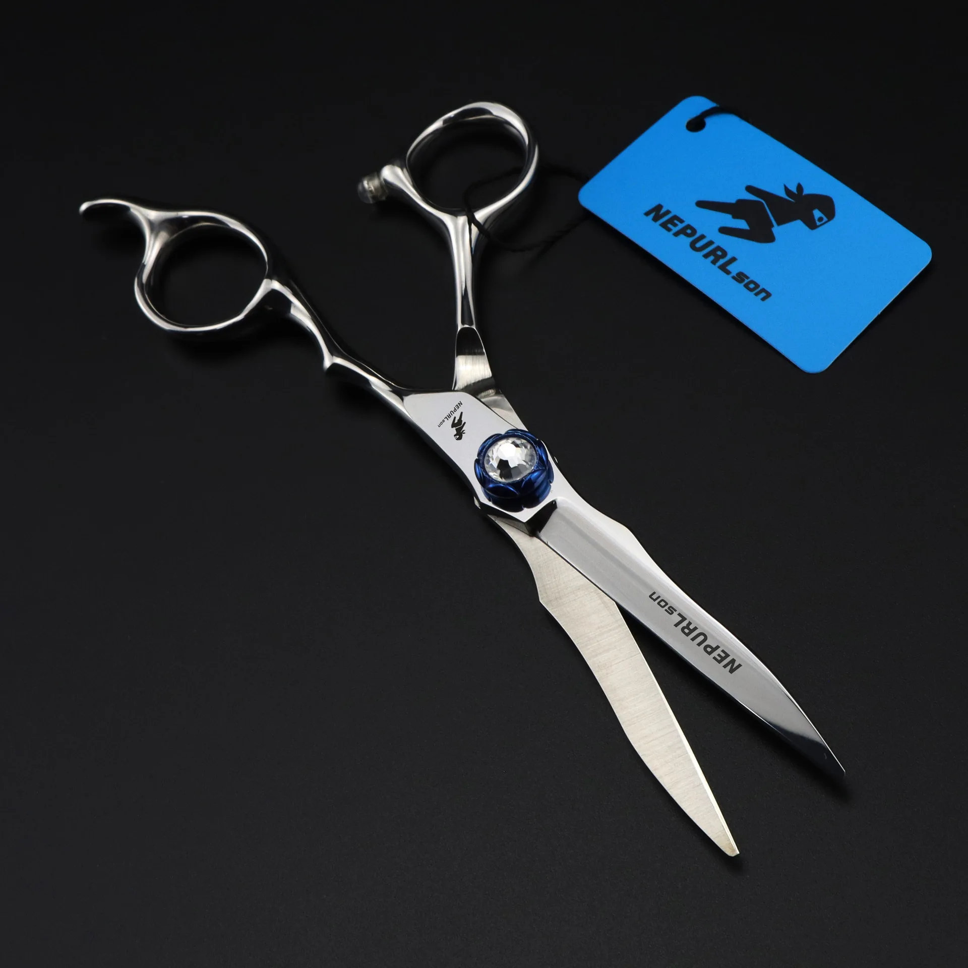 tesoura-de-corte-de-cabelo-nepurlson-em-aco-440c-cor-prata-60-polegadas