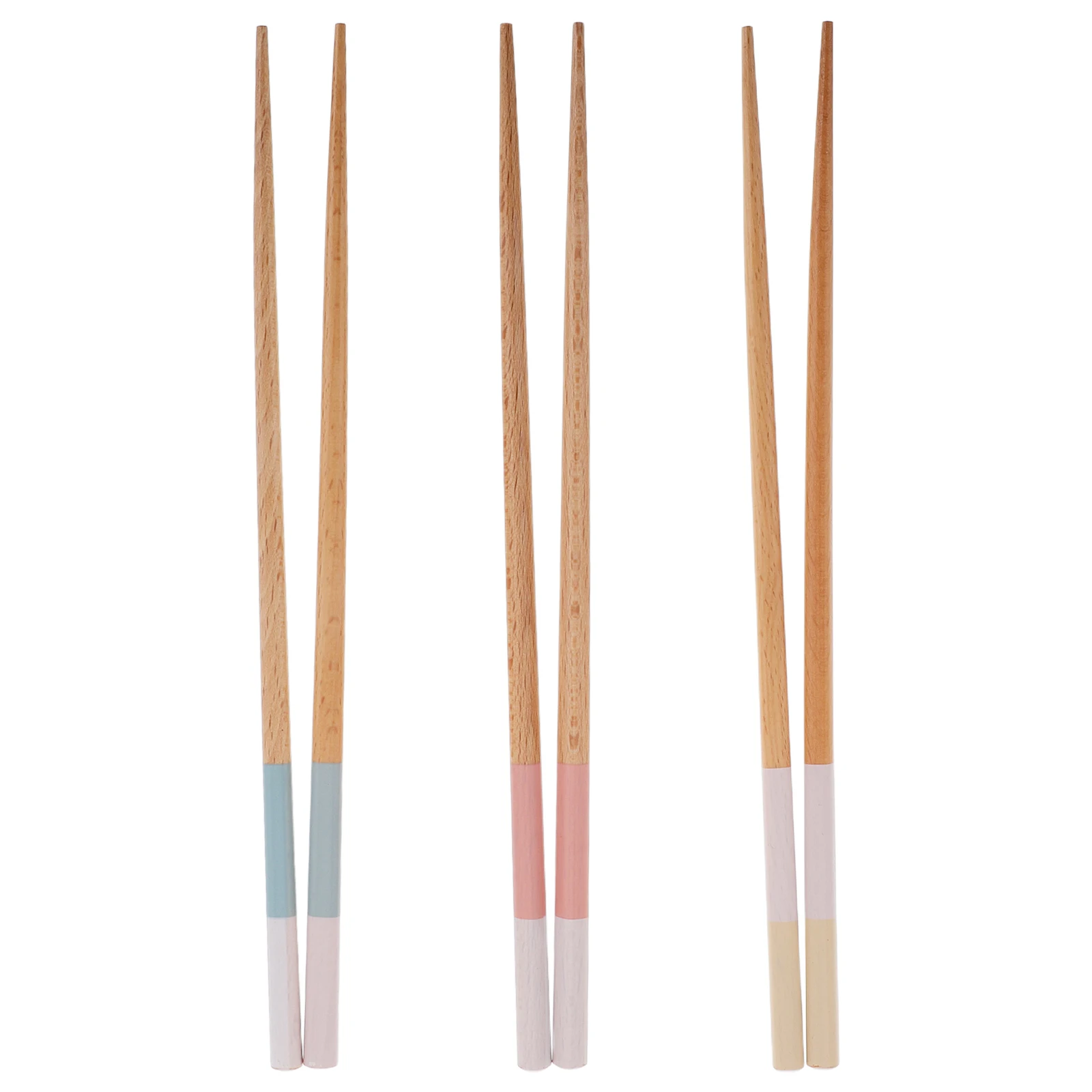 

3 Pairs Japanese Printed Chopsticks Wood Wooden Chinese Cute Cooking Individual China Style