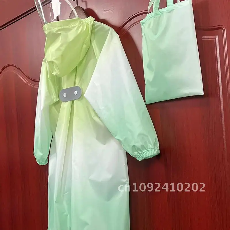 Waterproof Gradient Raincoat for Kids, Boys, Poncho Girls Outwear and Long Jacket, for Lightweight 90-170cm