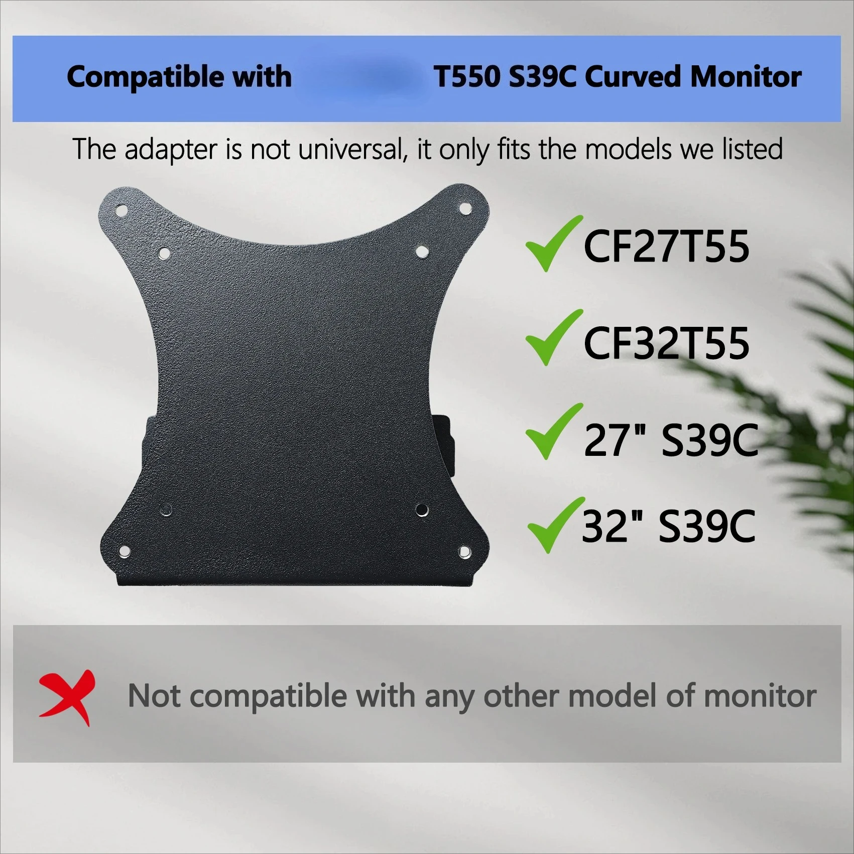 

Wall Mount VESA Adapters Bracket for 32" / 27" C32T550FD C27T550FD S32C392EAN S27C392EAN C32T550FDN C27T550FDN Curved Monitor