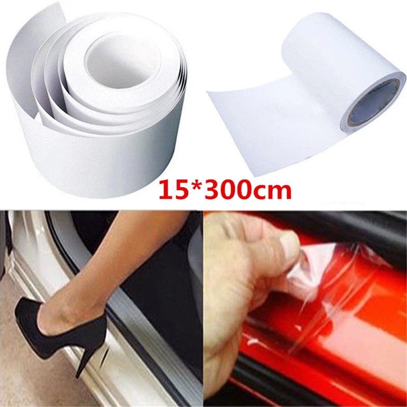 Door Sill for edge Paint Clear Car Vinyl 300*15cm Car OPVC Transparent Anti-Scratch Weatherproof Parts Protection Film
