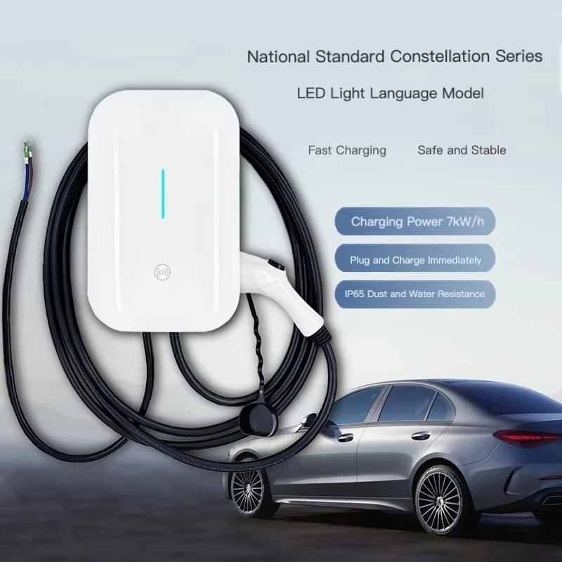 INNOTECH Popular 7KW Wallbox EV Charger for Electric Car Charging with LCD Display New Energy Vehicle Parts & Accessories view 3
