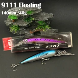 140mm 40g tonący Trolling Slim Minnow przynęty wędkarskie Wobbler długie rzucanie Swimbait słonowodne morski sztuczna przynęta sprzęt