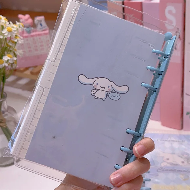 Sanrio A6 loose leaf notebook with high aesthetics and 6 holes Instagram style cute Kulomi Yuguigou notebook school office