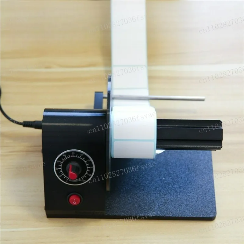 Electric Label Rewinder Machine Automatic Roll Up for Care Tags Barcode Sticker Winding Equipment