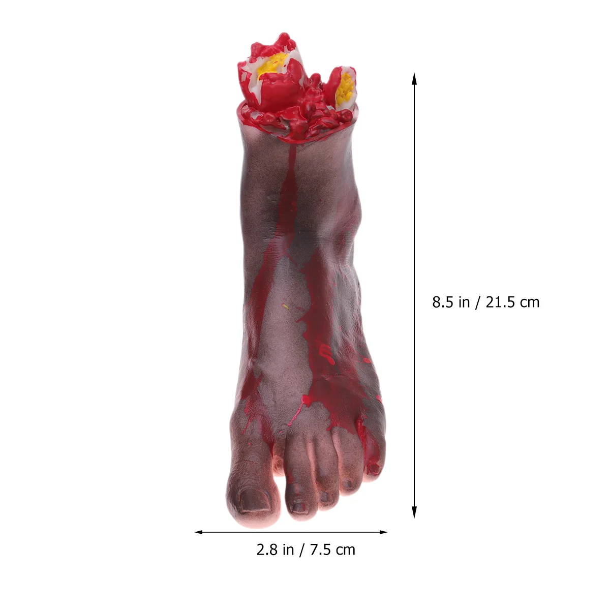 

1Pair Severed Foot Realistic Bloody Black Fake Creepy Foot Halloween Haunted House Scary Decorations Club Prank Props