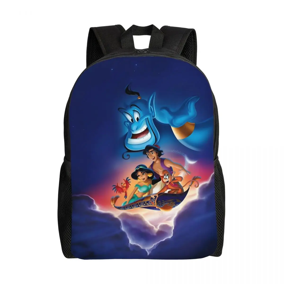 

Рюкзак Аладдина на заказ для девочек и мальчиков, музыкальный фэнтезийный фильм, школьные дорожные сумки для колледжа, женские и мужские сумки для книг, подходит для 15-дюймового ноутбука