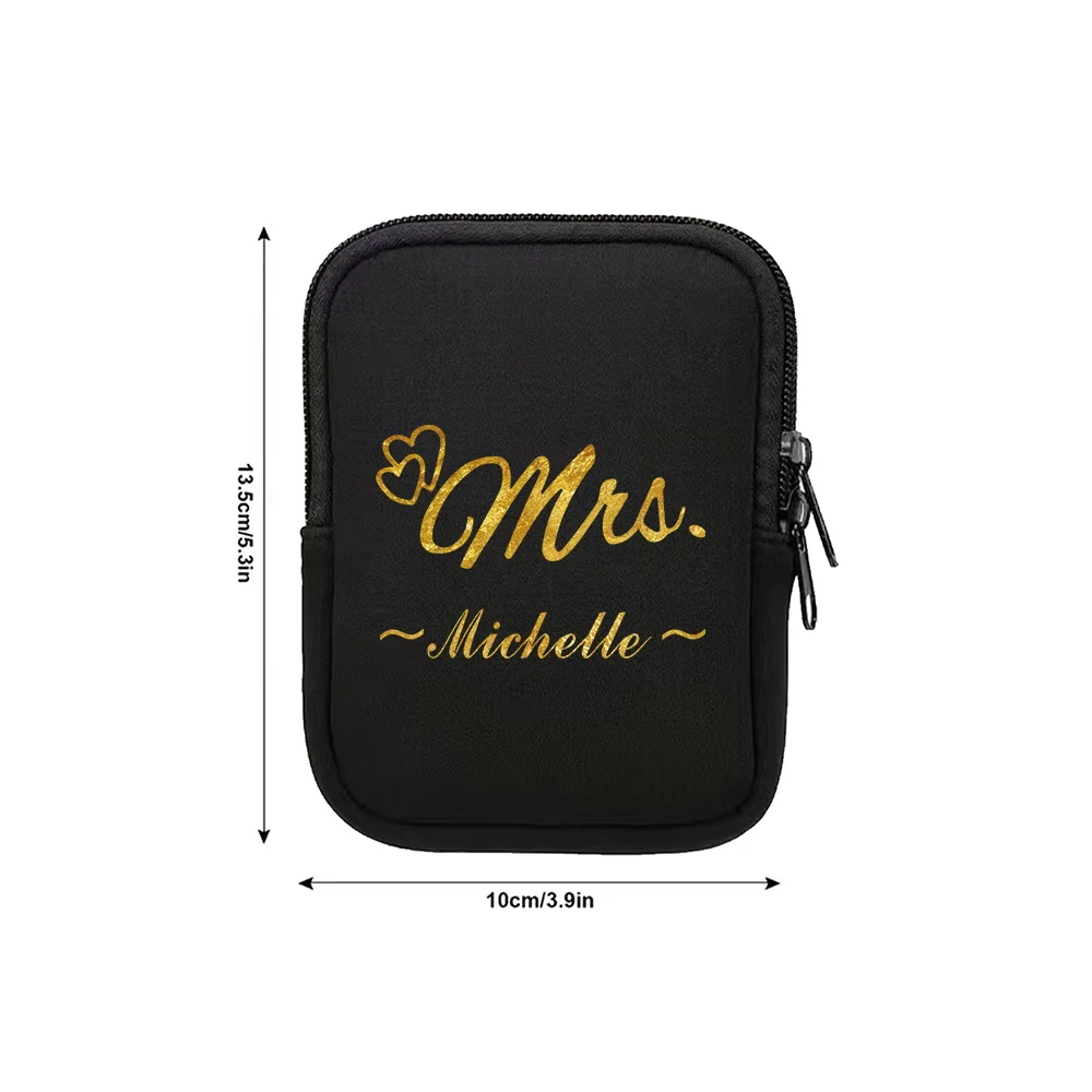 Customized Name Portable Water Bottle Bag Outdoor Sports Accessories Wrist Pouch Id Cards Keys Storage Bags Travel Phone Pocket