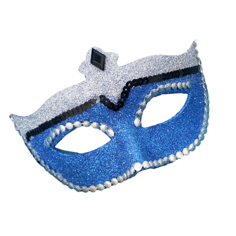 Verstellbare Partymaske für Erwachsene und Kinder, Halloween-Feier, glitzernde Spenderfunktion, leichtes Kostümzubehör