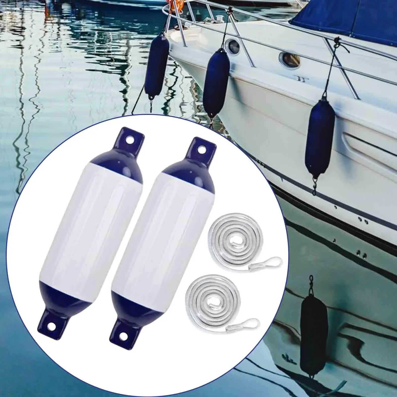 

Inflatable PVC Boat Fenders Bumper Protective Accessory for Bass Boat Docking and Fishing Applications