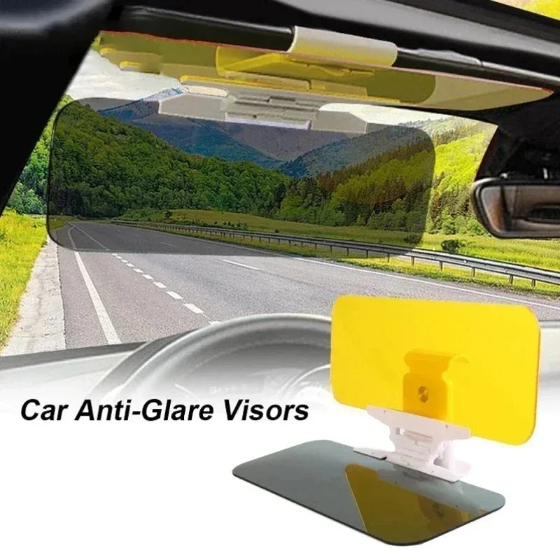 NEW Car Sun Visor HD Anti Sunlight Dazzling Goggle Day Night Vision Driving Mirror UV Fold Flip Down Clear View Interior Mirrors