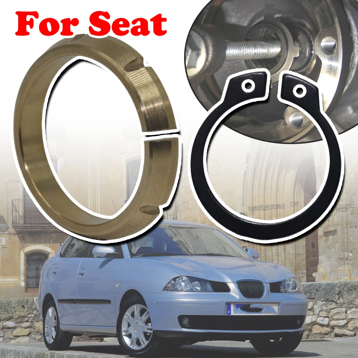 

For SEAT Ibiza 6K 6L Leon 1M 1P Altea 5P Arosa 6H Cordoba Ateca KH Gearbox Differential Ring Brass Spacer Thrust Washer Seal