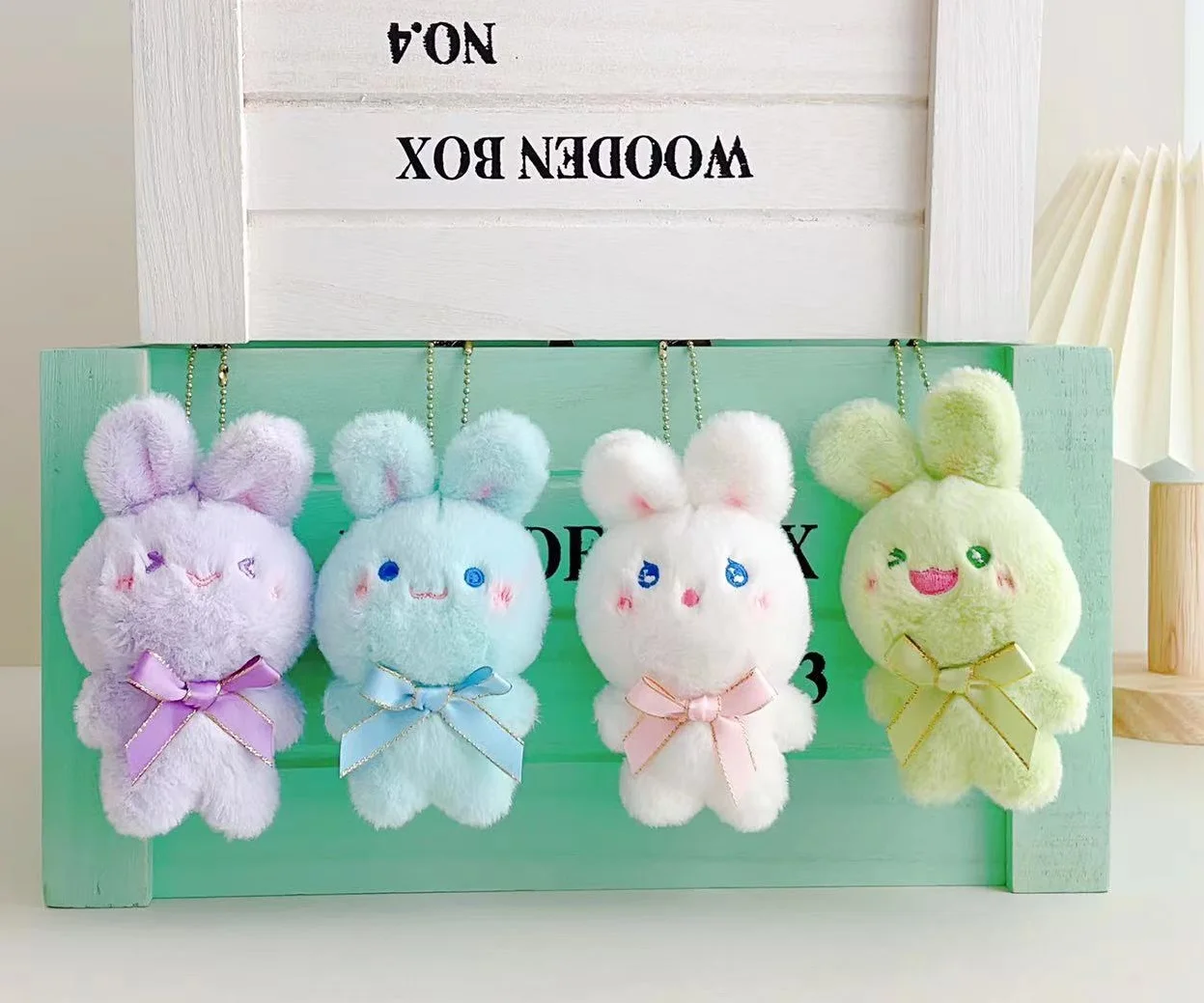 

new Sweet rabbit Korean version ins cute Expressive keychain pretty soft Pendant Boutique decorate birthday wedding gift