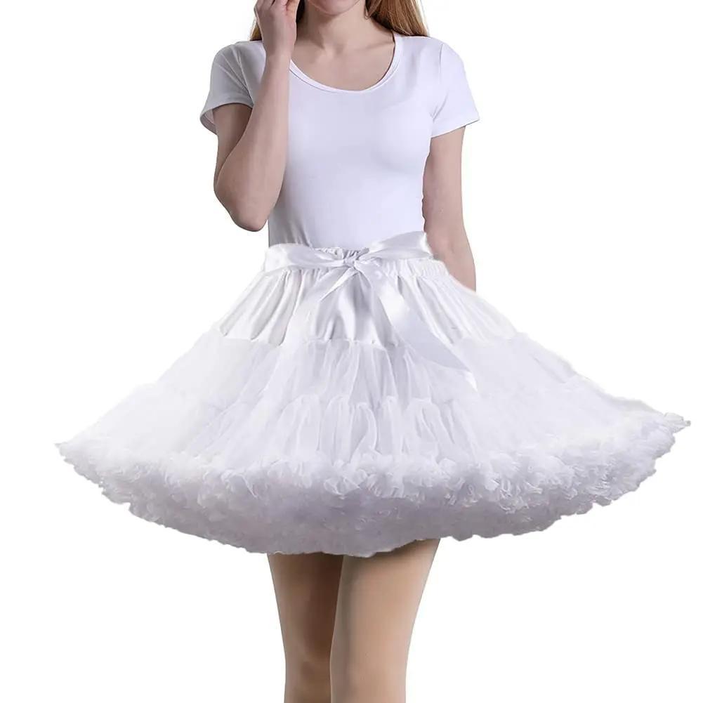 Damen Neuheit Tüll Petticoat Tutu Party Länge 40cm mehr schicht igen Puffy Cosplay Rock, Ballett Tanz Pettis kirts Unterrock