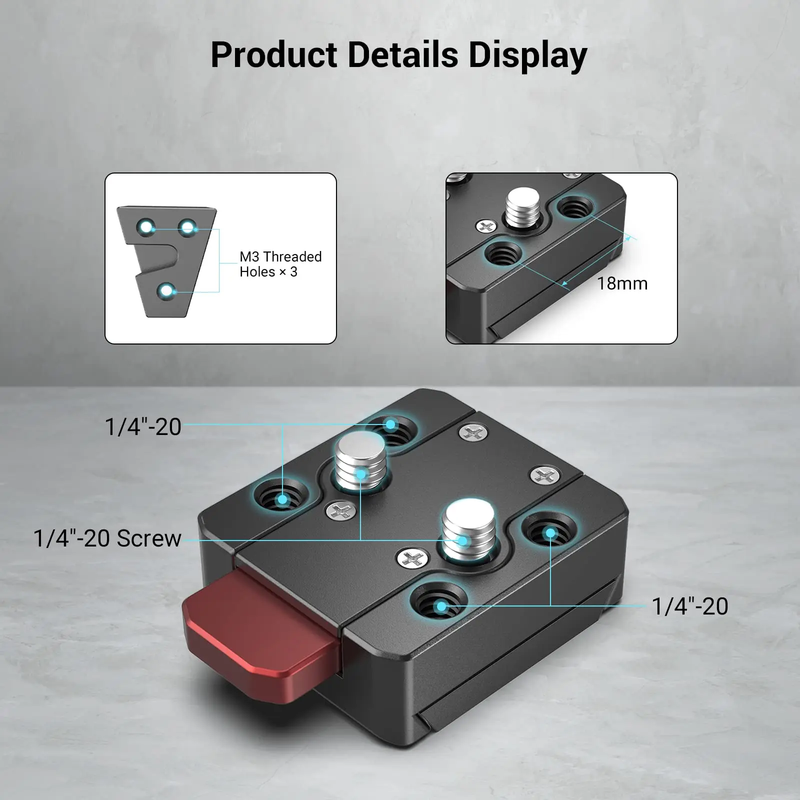 SmallRig Mini V-Lock Assembly Kit, V Mount Battery Plate, Quick Release Set with 1/4\