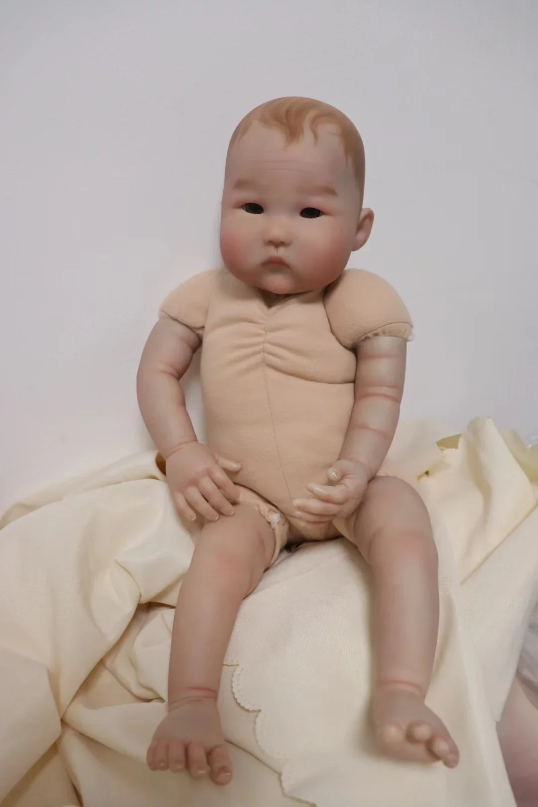 An Ming 아시아 아기 귀여운 DIY 인형 부품, 20 인치 페인트, 다시 태어난 인형 키트