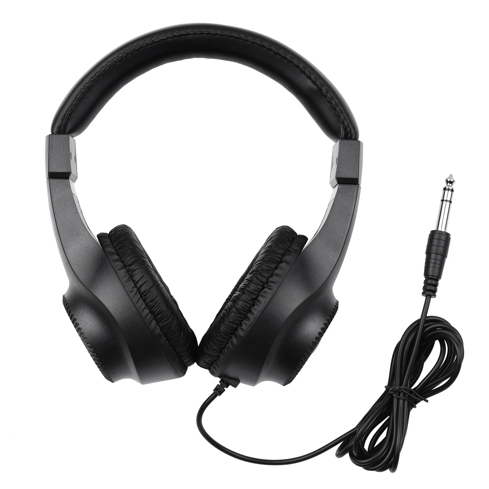 Wired Headset Self Adjusting Headband 6.5mm Single Jack Stereo Monitoring Headphone for Electronic Musical Instruments Electric