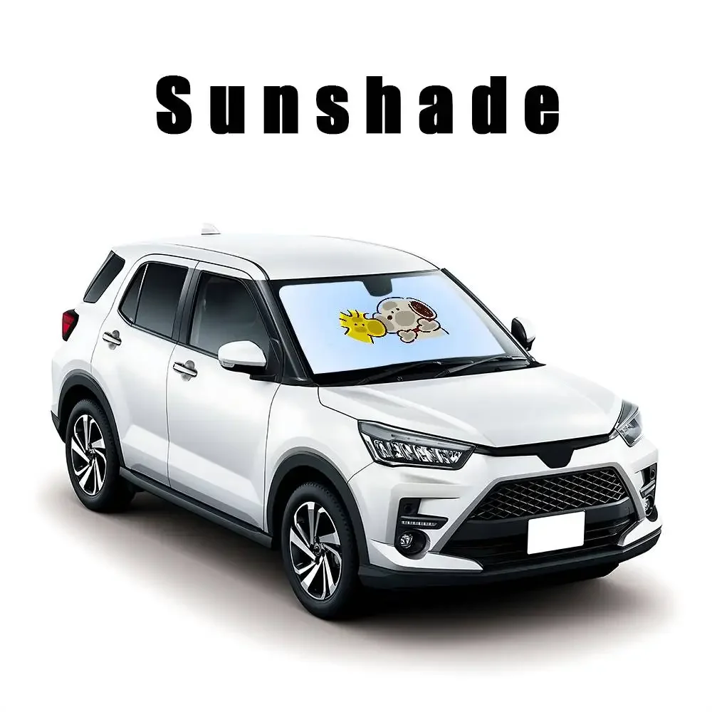 Kawaii S-sNooPyS Klassischer, stilvoller und trendiger Windschutzscheiben-Sonnenschutz, Auto-Windschutzscheibenabdeckung, Auto-Sonnenschutzvorhang, Auto-Sonnenschutz – Detail 17