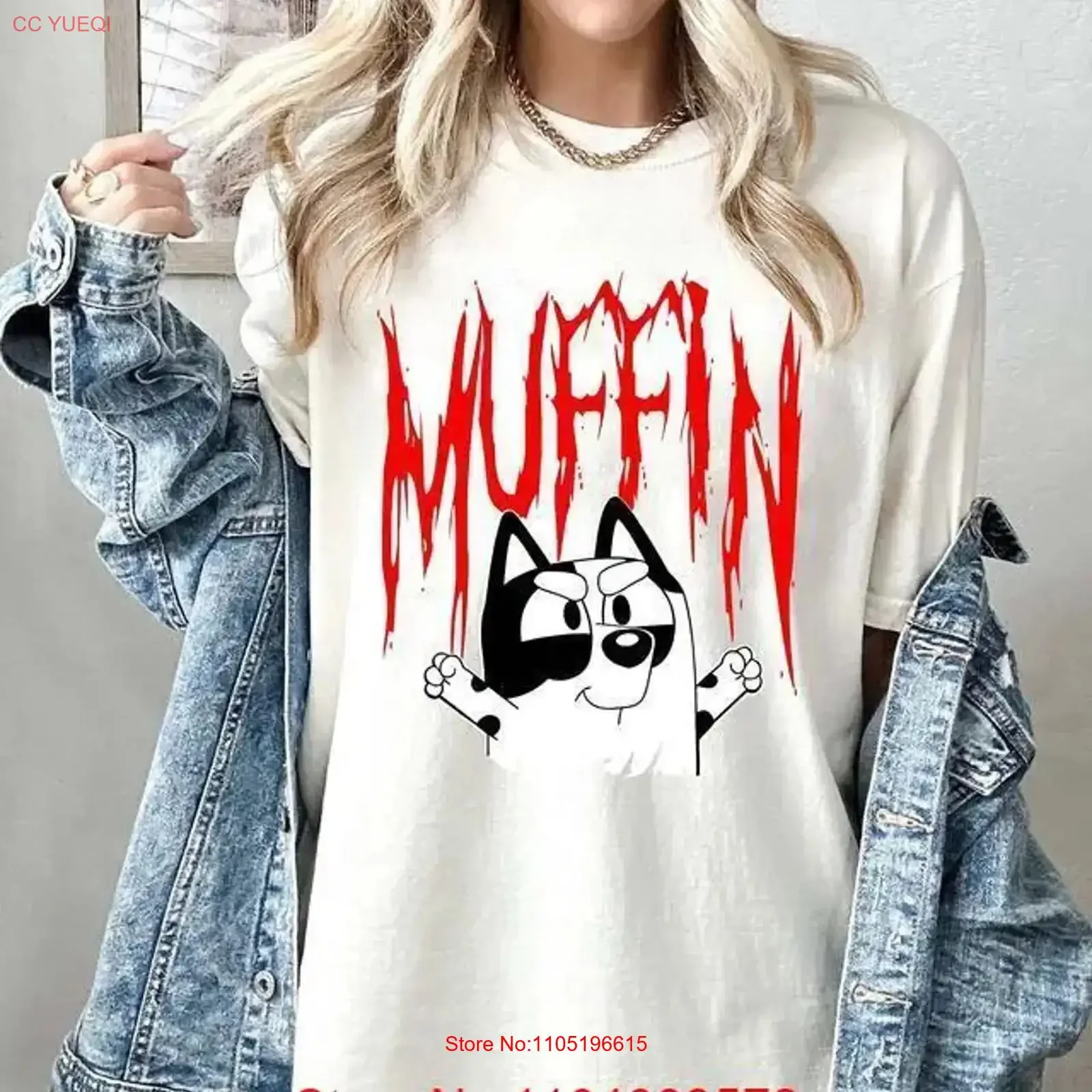 تي شيرت MuffiIn Bluee Dog Emotions مضحك للصحة العقلية للعائلة، ملابس كلاسيكية قابلة للتنفس، ملابس كاجوال ممتدة #1