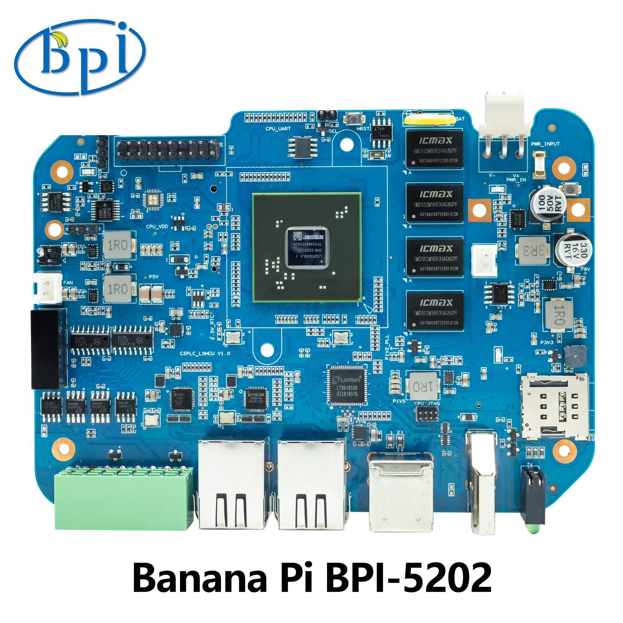 Banana Pi BPI-5202 Loongson 2K1000LA 2 RS485 ports 1 RS232 ports and 2 CAN2.0 ports Embedded Single Board Industrial Computer