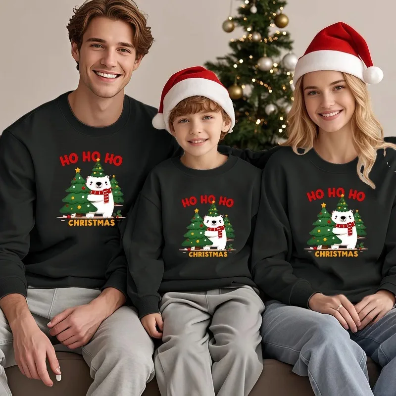 

Одинаковые рождественские свитшоты для всей семьи, одежда для мамы и дочки, хлопковые рождественские пижамы для родителей и детей для пары, взрослых и детей