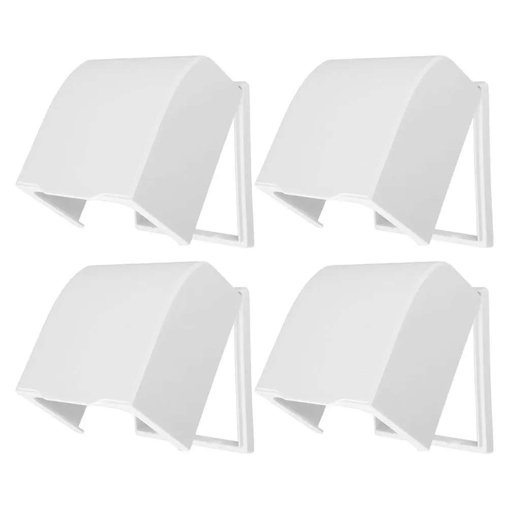 

4Pcs Switch Waterproof Cover Outlet Protector Durable Plastic Plastic Outlet Covers Wall Mount White Electrical Accessories