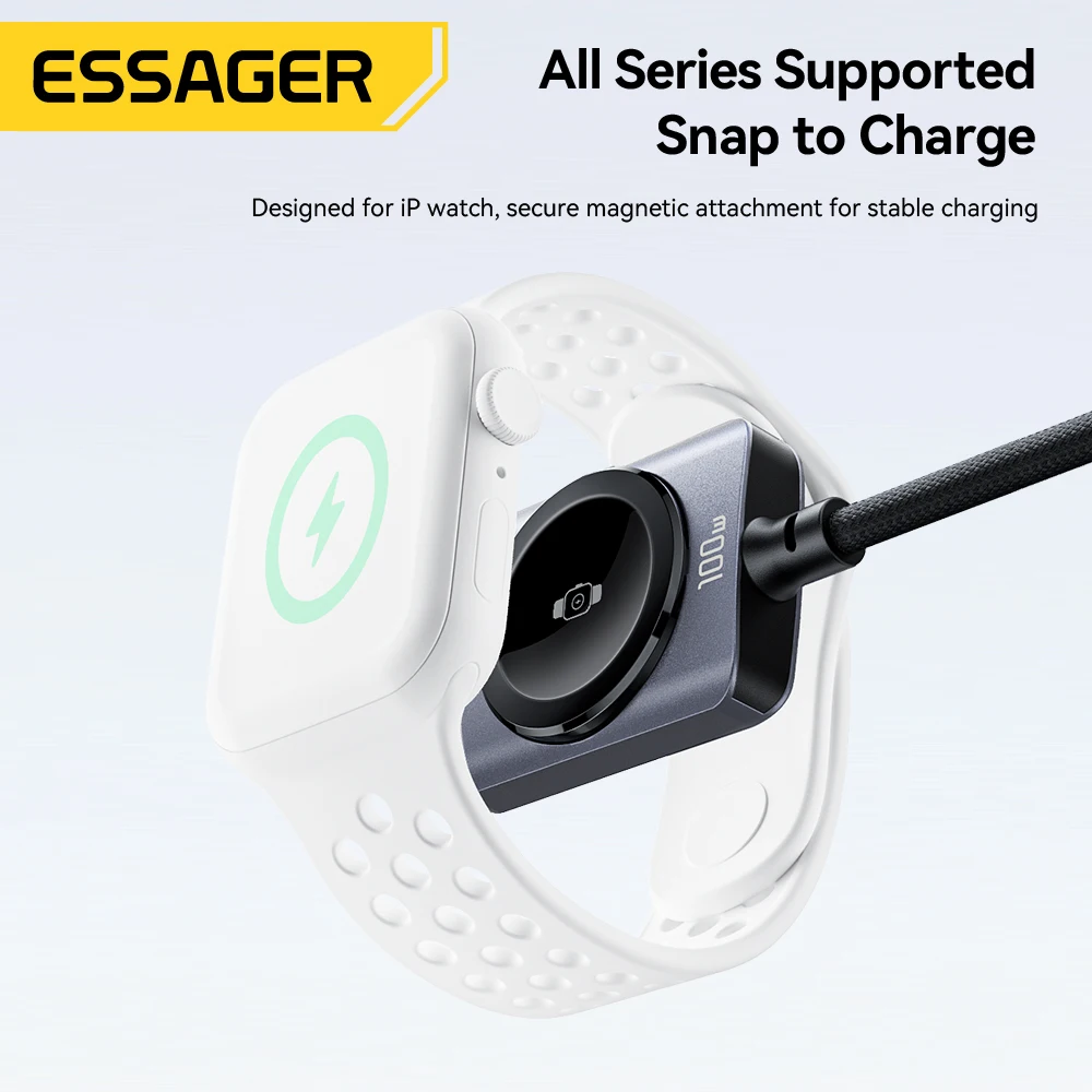 Essager 100W 2-in-1 Fast Charging Cable for iPhone & Apple Watch