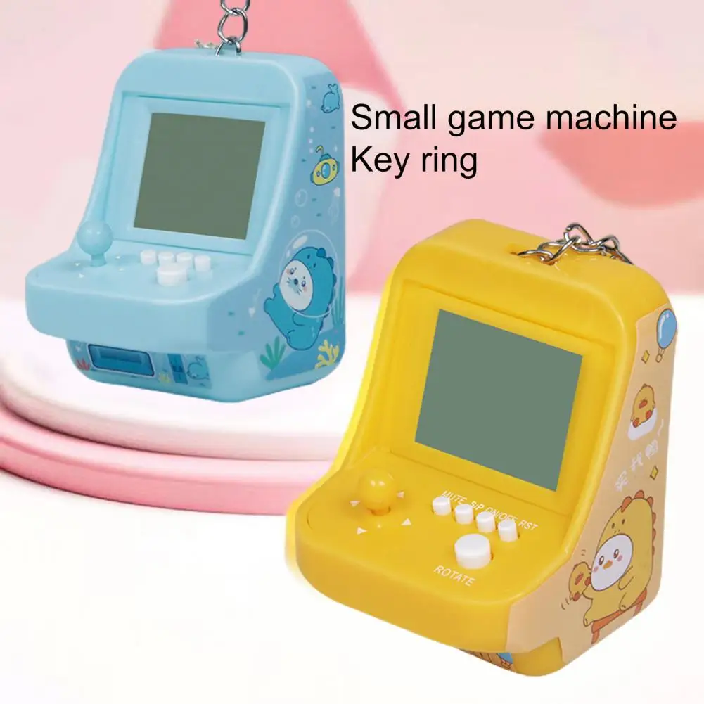 Mini Arcade Game Machine Box Game Key Chain Classic 26 Games Educational Toys Creative Game Console Pendant Keychain Kids Gift