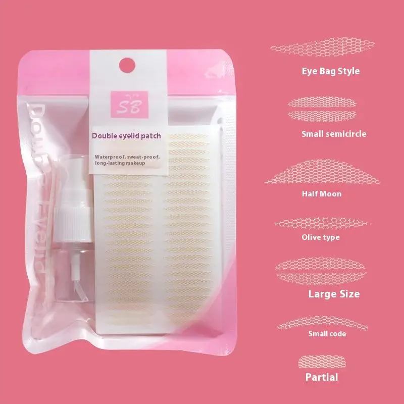 10 Sheets Invisible Eyelid Sticker Lace Eye Lift Strips Double Eyelid Tape Adhesive Stickers Eye Tape Tools