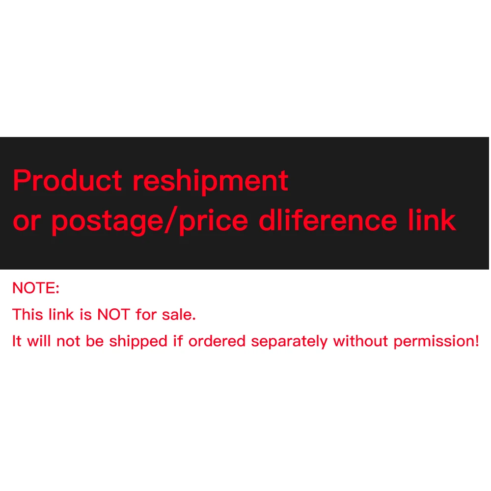 

Product reshipment or postage/ price dliference link