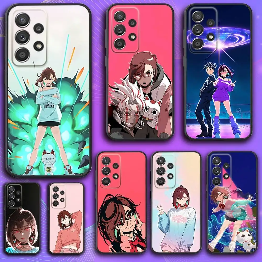 

Dandadan M-Momo Ayase Phone Case For Samsung S 25,24,23,22,30,21,10,9,Ultra,Plus,Lite,FE,4,5 G Soft Black Case