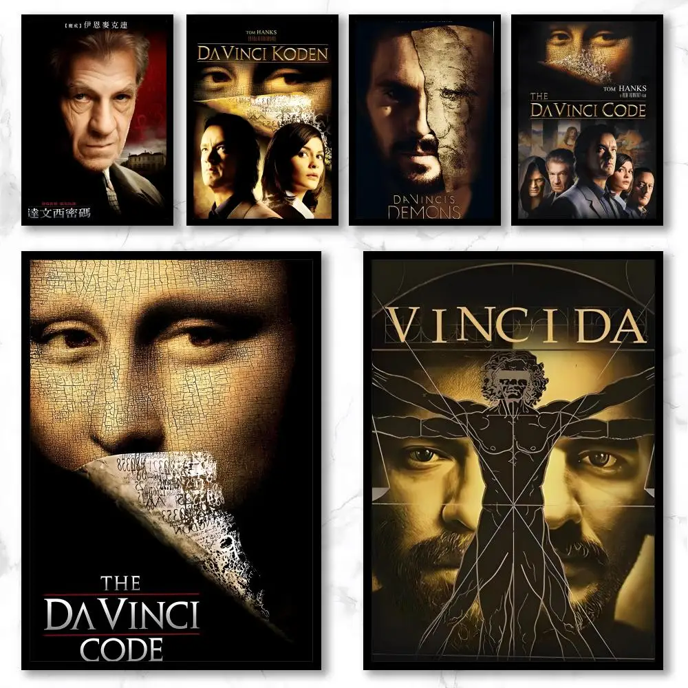 Póster de la película The Da Vinci Code, carteles artísticos de grafiti, decoración de pared elegante para el hogar, estudio, oficina y cafetería