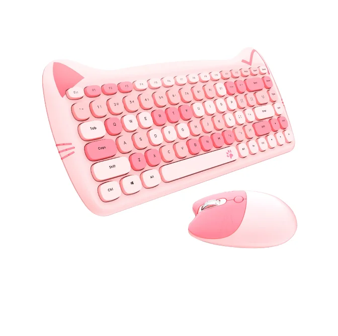 ensemble-clavier-et-souris-sans-fil-24g-texture-mate-coloree-resistant-a-l'usure-en-forme-de-chat