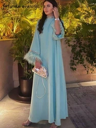 Fortunate Evening Elegant Vintage Sequined Crystal Beaded Feather Customized Formal Occasion Prom Dress Evening Party Gowns