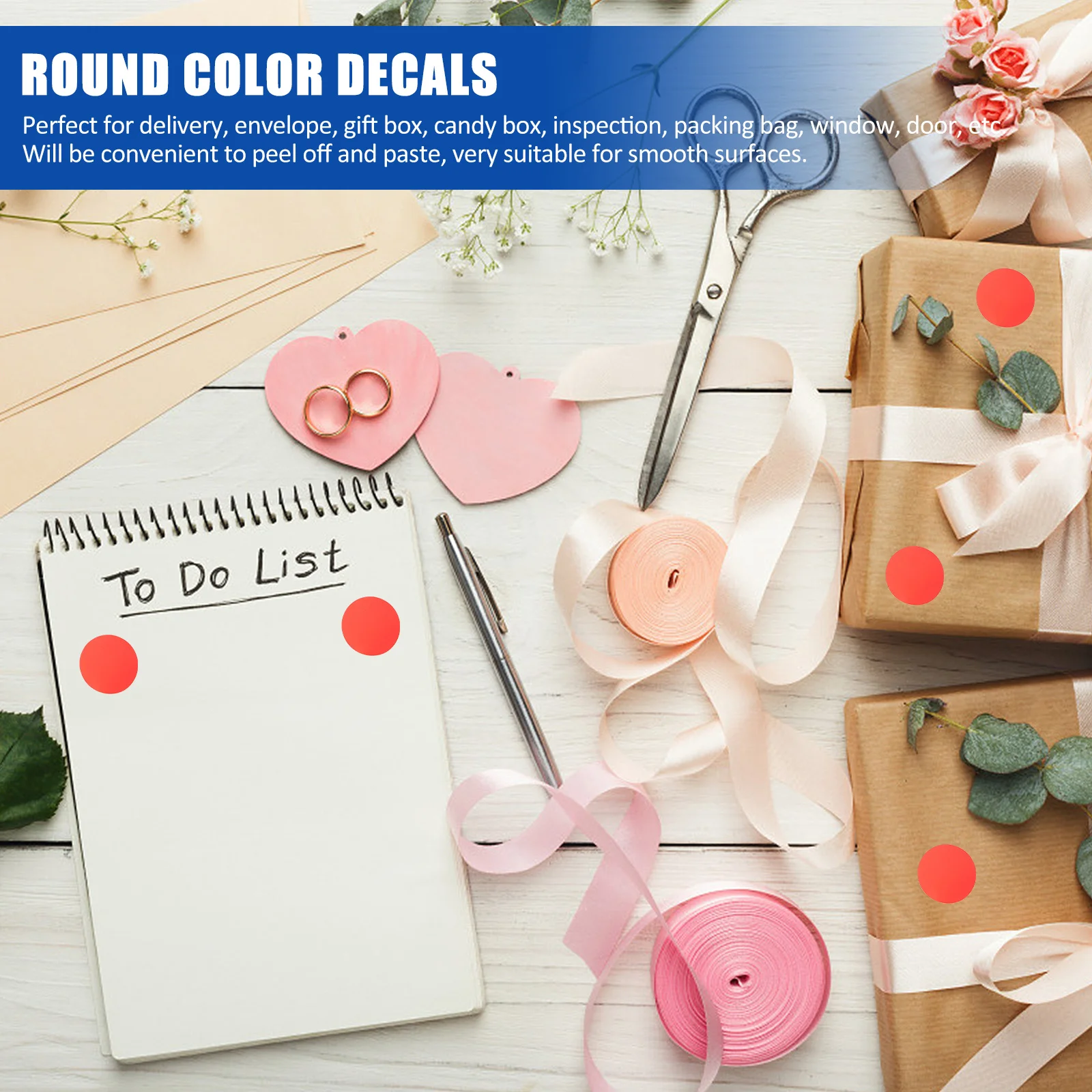 

1 Roll Circle Dots Labels Self-Adhesive Tag Stickers Removable Color Coding Label Stickers for Office School Home